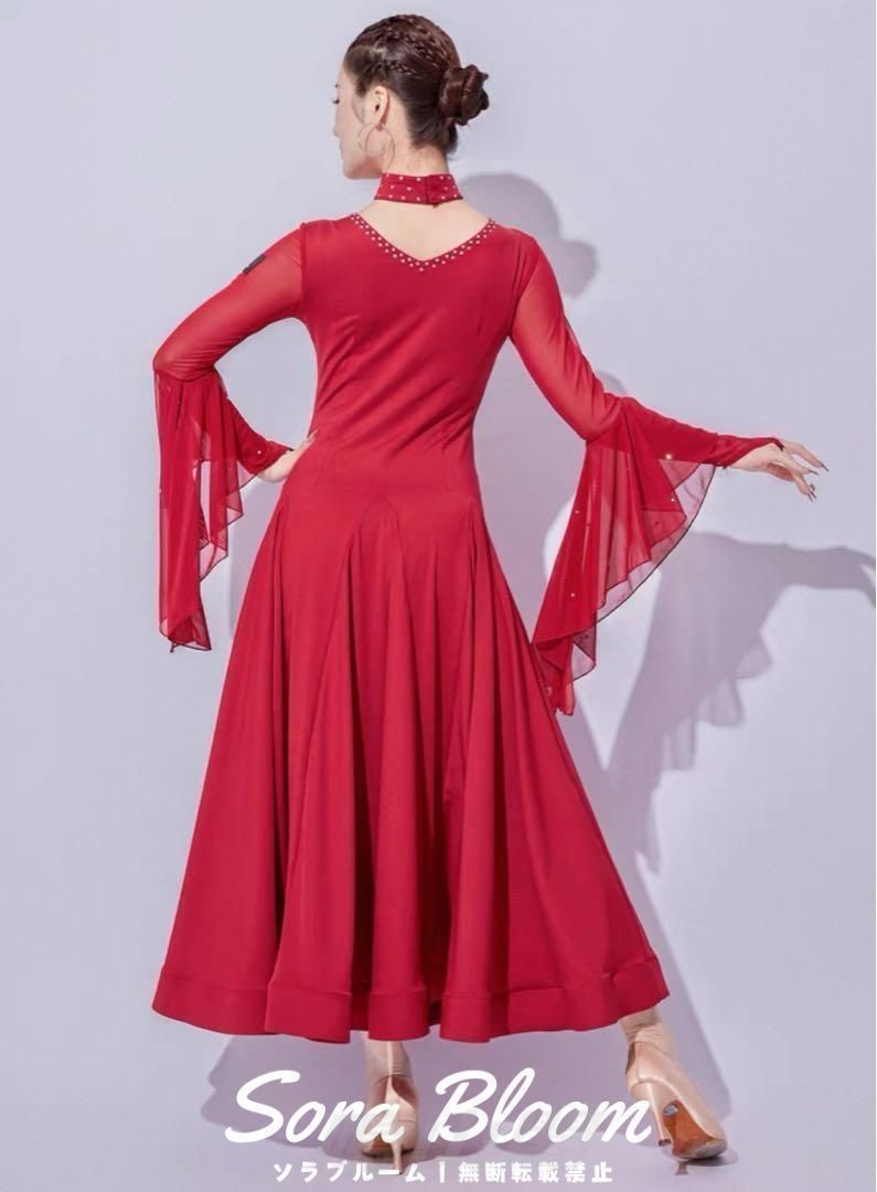 新品未使用ストーン付きダンス練習用ワンピース??スタンダードの練習着