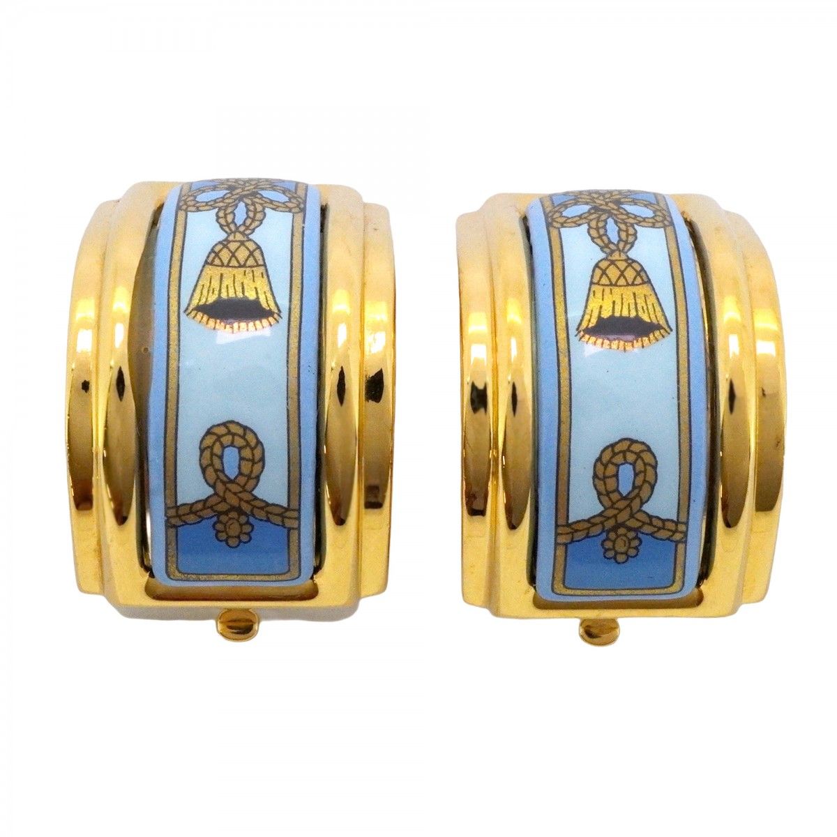 エルメス エマイユ 七宝焼き イヤリング ゴールド レッド マルチカラー メッキ レディース HERMES エルメス エマイユ 七宝焼き イヤリング ゴールド レッド メッキ