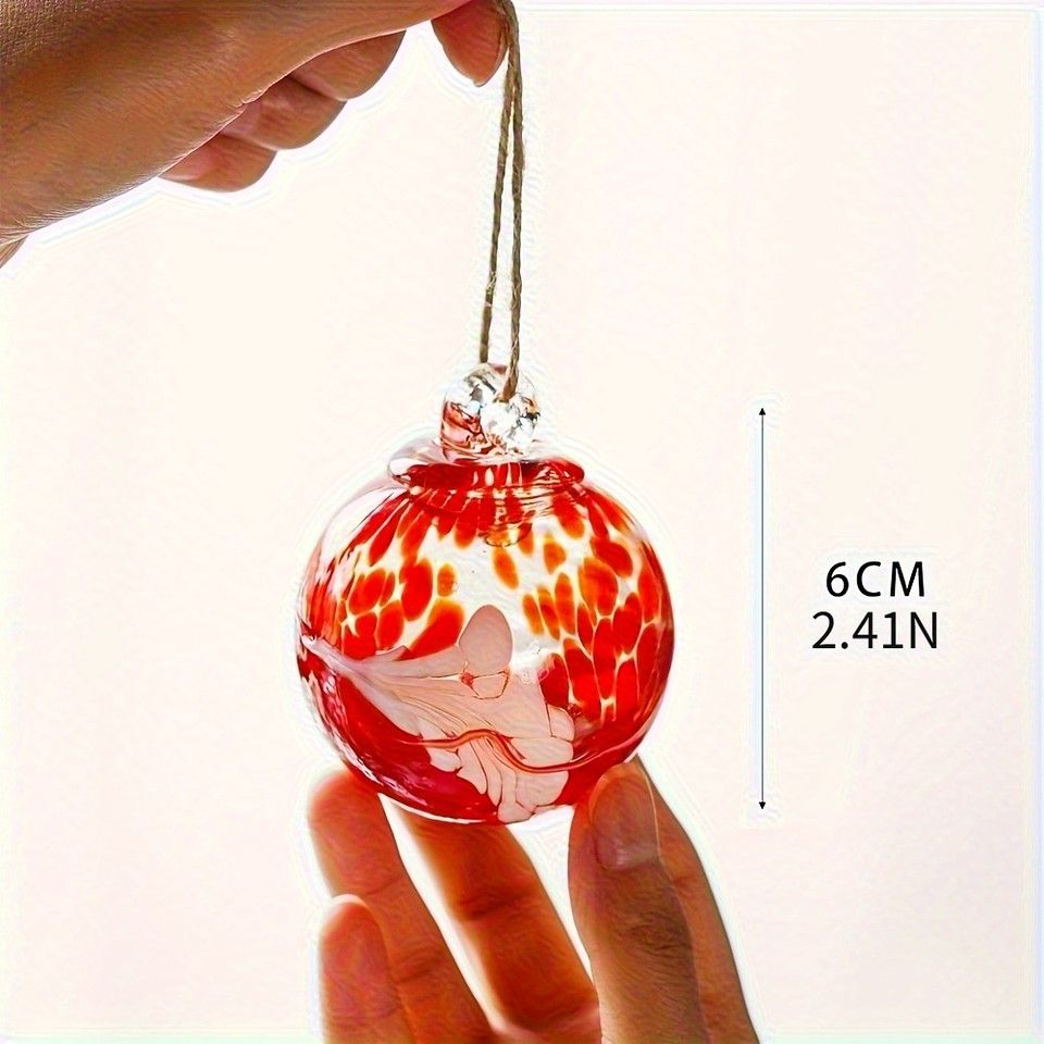 6点セット ガラス製 オーナメントボール 吊り下げ式デコレーション クリスマス 新年 ハロウィンに最適 電気不要 手作り風ガーデン パティオ装飾 WWW_IBETON_RU