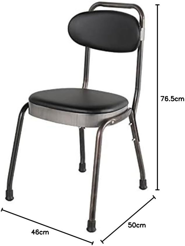 スチール チェアー ロウ 高さ765×幅460×奥行500mm 組立式 STEEL CHAIR RAW 120-360RW