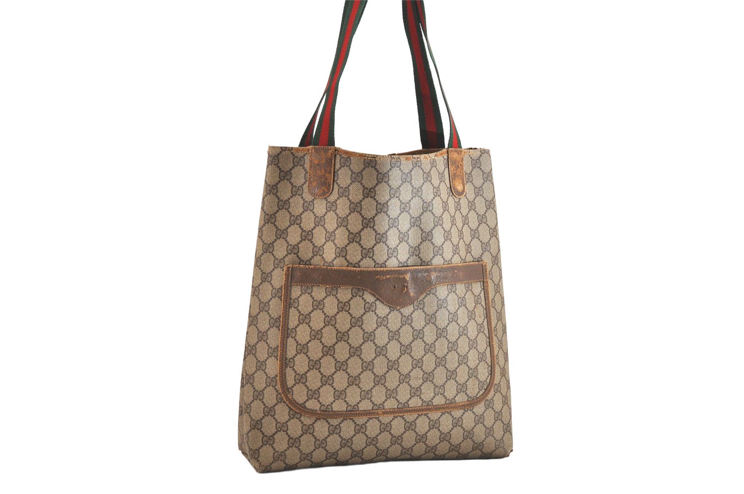 GUCCI グッチ ウェブ シェリーライン ショルダートートバッグ GG 