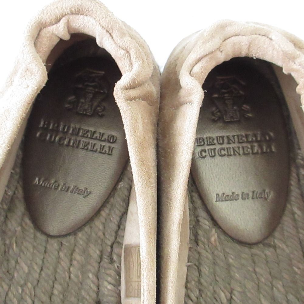  ブルネロクチネリ モニーレ スエード コンビ エスパドリーユ スリッポン スニーカー 35.5 約23 cm グレー レディース 古着 スリッポン 靴
