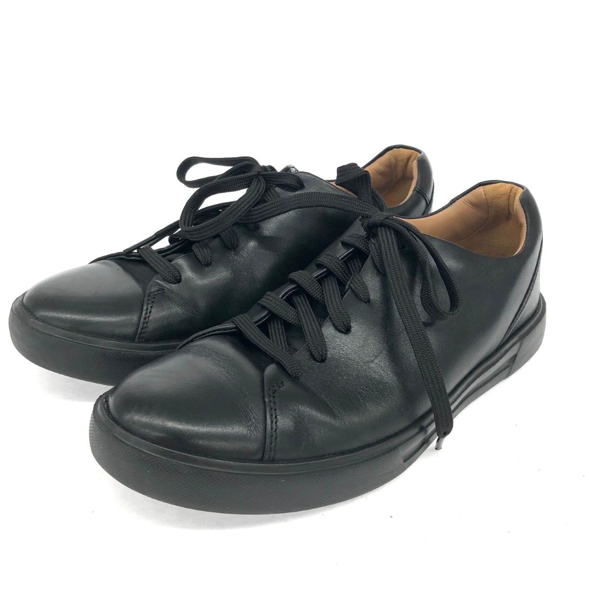良好 Clarks クラークス キトナロー スニーカー ブラック レザー 