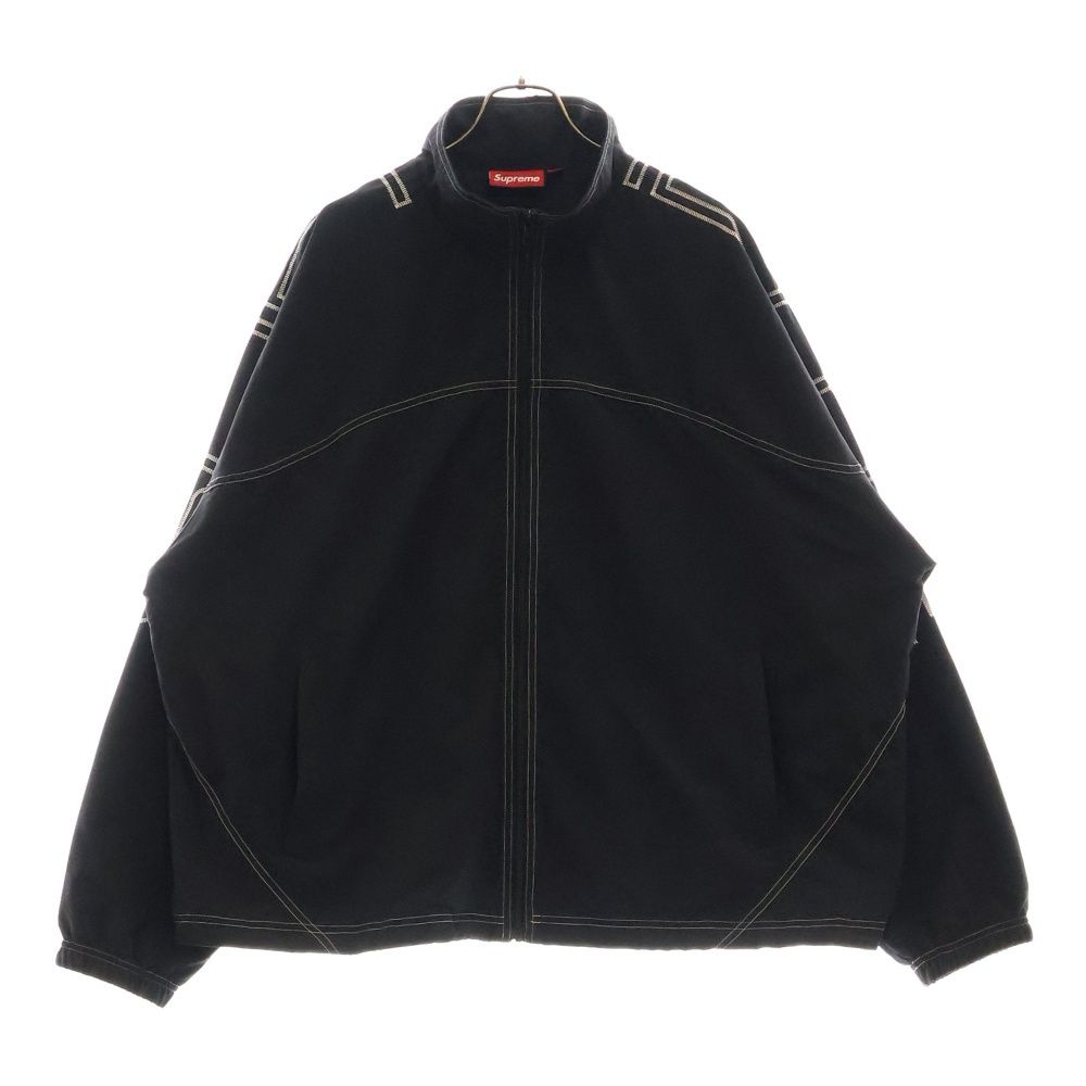 SUPREME シュプリーム 24AW Spellout Embroidered Track Jacket トラックジャケット ブルゾン ブラック