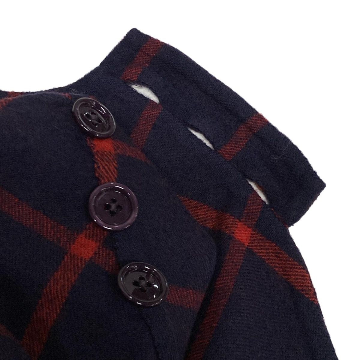ケープ|GG柄|チェック柄|秋|冬 ウール