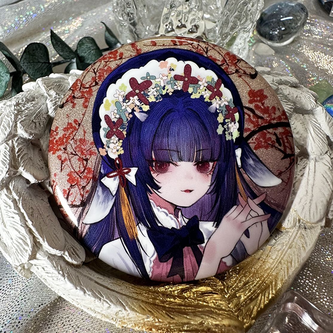 原神 同人缶バッジ 雲菫A（うんきん） 缶バッヂ - メルカリ