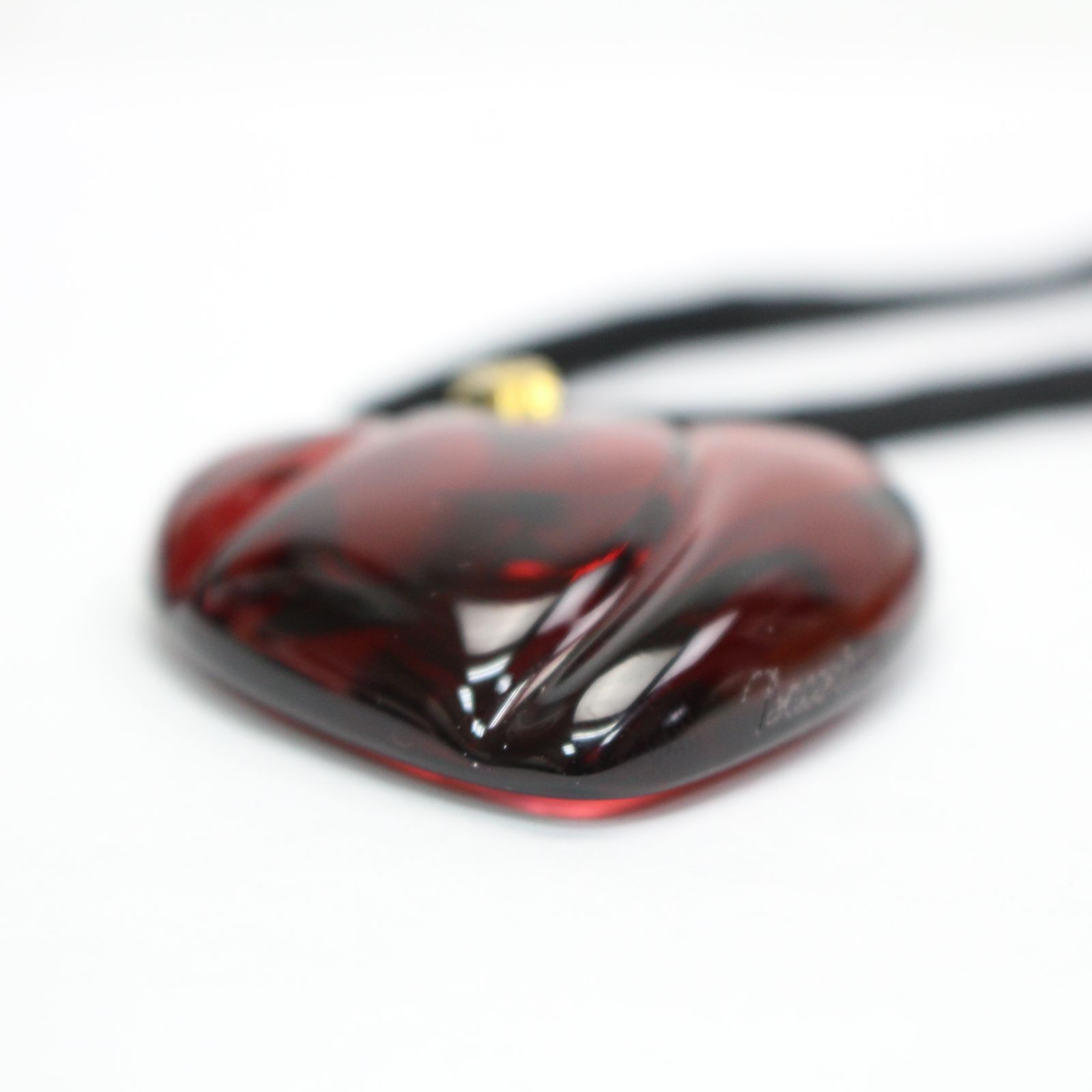 IS187)【美品】Baccarat バカラ クリスタルハート チョーカー 