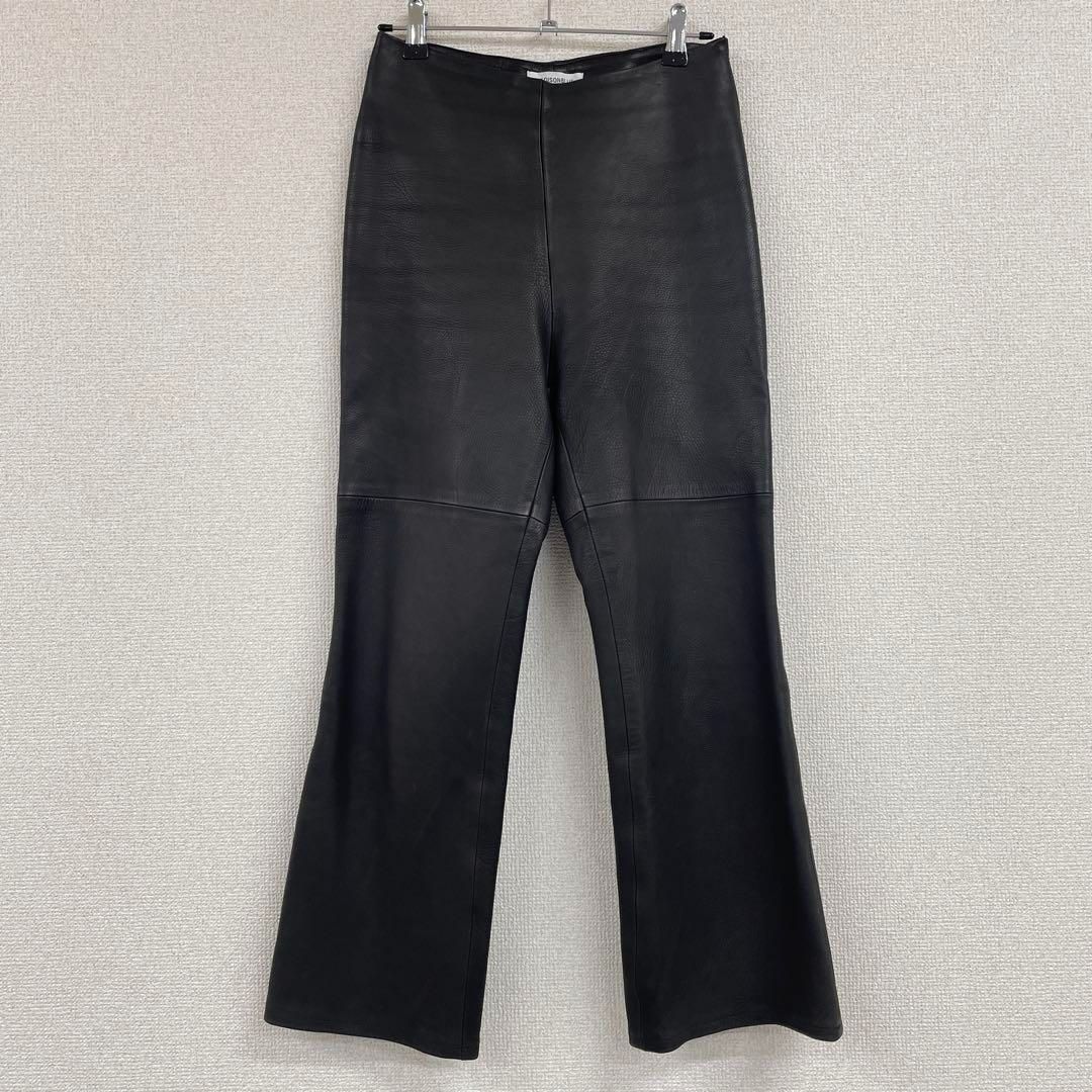 MADISONBLUE マディソンブルー Ron Herman ロンハーマン別注 10周年記念 レザーパンツ ブラック 牛革 サイズ１