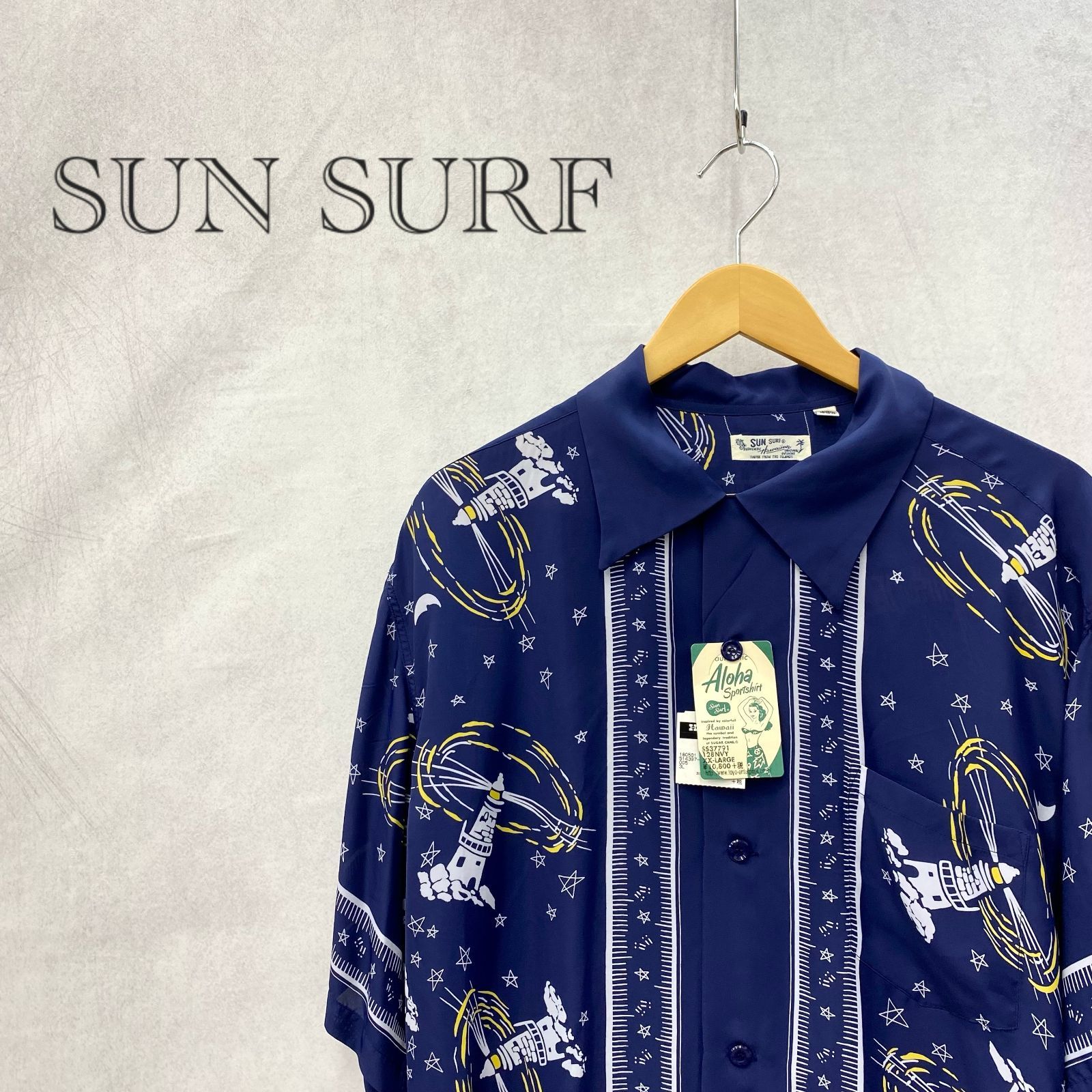 【最終値下げ】SUN SURF サンサーフ SS37791 灯台アロハシャツ　M 楽天市場】No.SS37791 SUN SURF サンサーフS/S RAYON HAWAIIAN