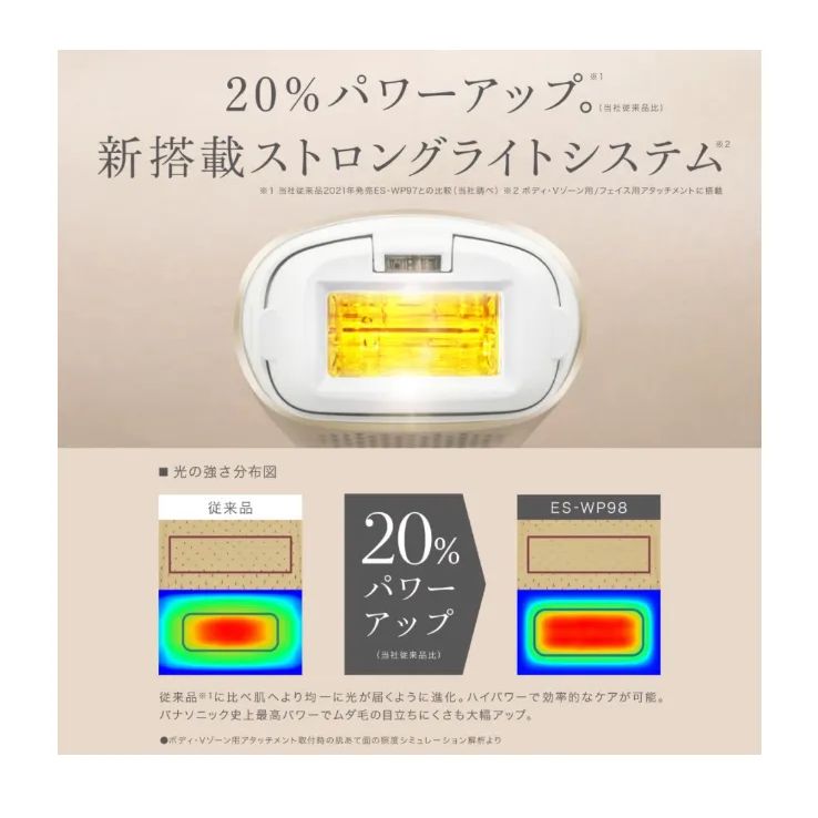 ボディ・フェイスケア Panasonic ES-WP98-N GOLD ヨドバシ.com - パナソニック Panasonic 光美容器 光エステ