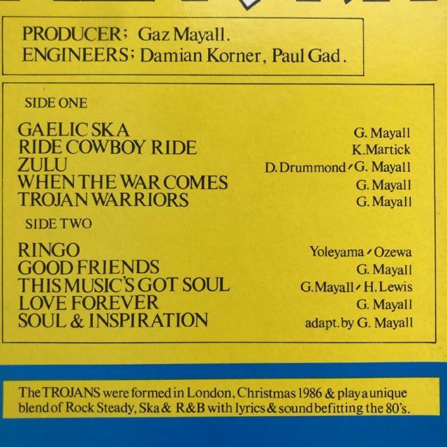 THE TROJANS 'ALA-SKA' レコード 美盤 良ジャケ 1987年 英国 本国オリジナルリリース盤