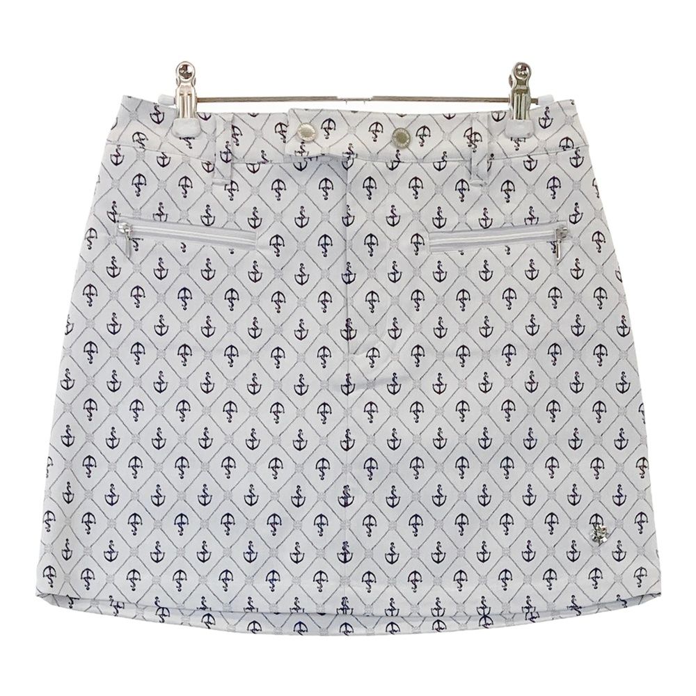 サイズ S ST ANDREWS セントアンドリュース 2025年モデル スカート 総柄 ホワイト系 240101537779 ゴルフウェア レディース ストスト