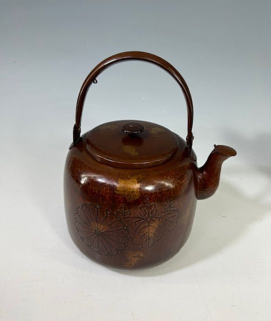 菊桐彫 水注 口蓋付 茶道具 水屋道具 水注