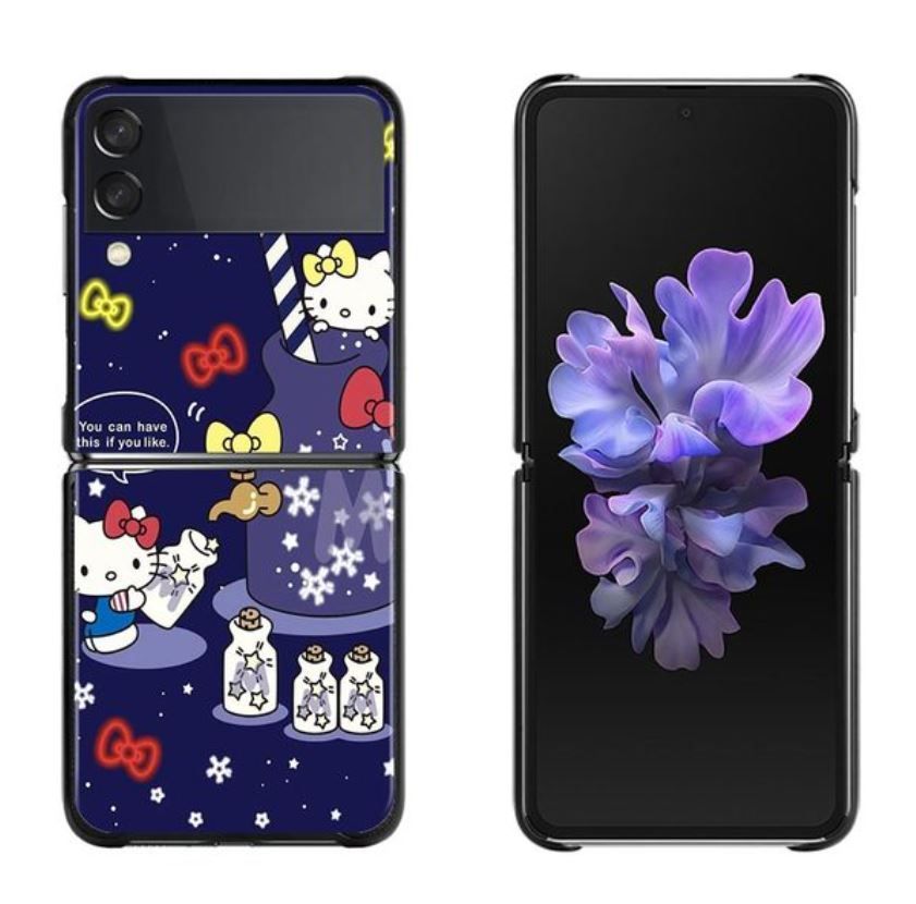 ハローキティ ギャラクシー Z Flip 3用携帯電話ケースハードカバー