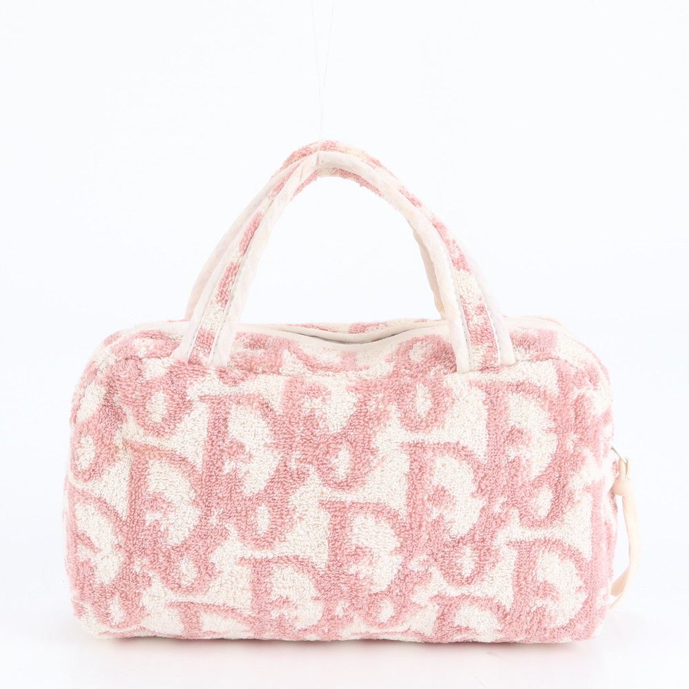 Christian Dior トロッターロゴ ボストン ハンドバッグ ピンク 極美品 クリスチャンディオール トロッター ミニ ボストン