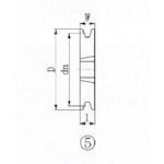 ＥＶＮ　ブッシングプーリー　ＳＰＢ　１６０ｍｍ　溝数１