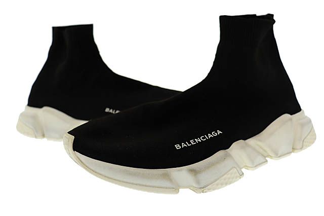 バレンシアガ BALENCIAGA SPEED TRAINER スピード トレーナー ソックス スニーカー 483502 黒 白 ブラック ホワイト ブランド古着ベクトル 中古AA250307