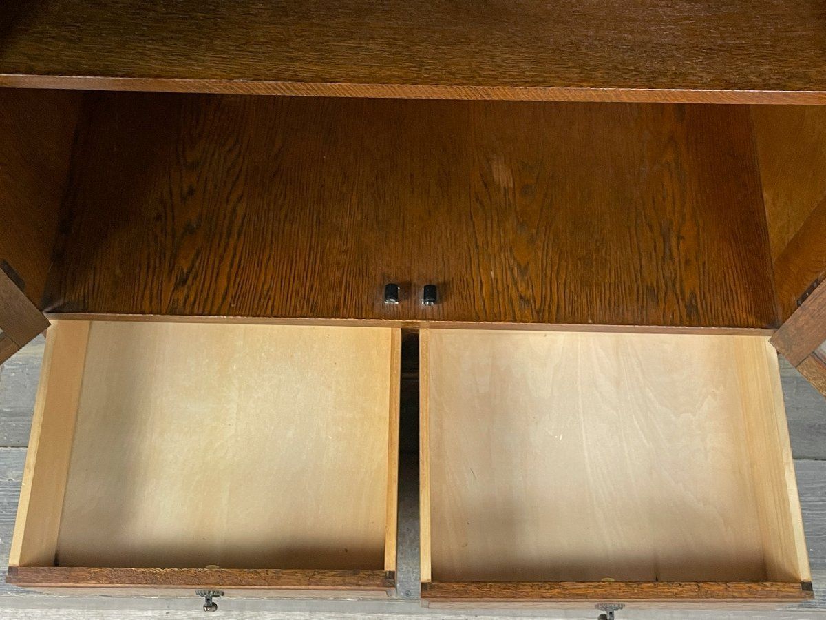 GT52 三越 家具 ブルージュ オーク材 飾り棚 ガラス キャビネット 書庫 本棚 キュリオケース Brugge 神奈川県秦野市 A4 MARWIL-DEMENAGEMENTS_CH