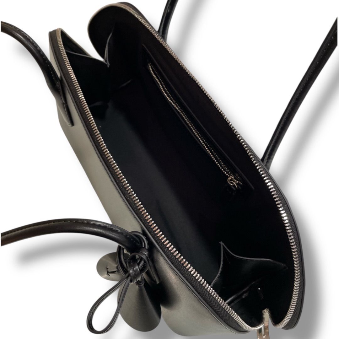 ADD CULUMN アドカラム ボストンバッグ A25W02B397 FIGREシリーズ ヴィーガンレザー 合成皮革 横長バッグ ミニボストンバッグ ダブルファスナー ブラック 黒 レディース ゴーゴー古着セントラルパーク名古屋店NO.1361 WWW_MORNINGWALKER_COM