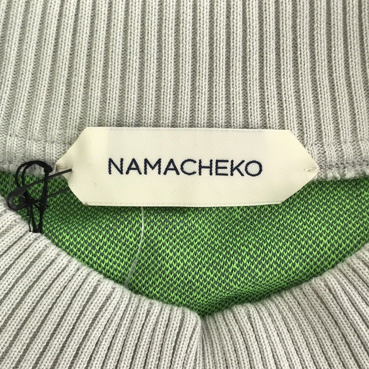 NAMACHEKO ナマチェコ 20SS OONGA SHIRT デザインニットトップス グリーン×マルチカラー M - メルカリ