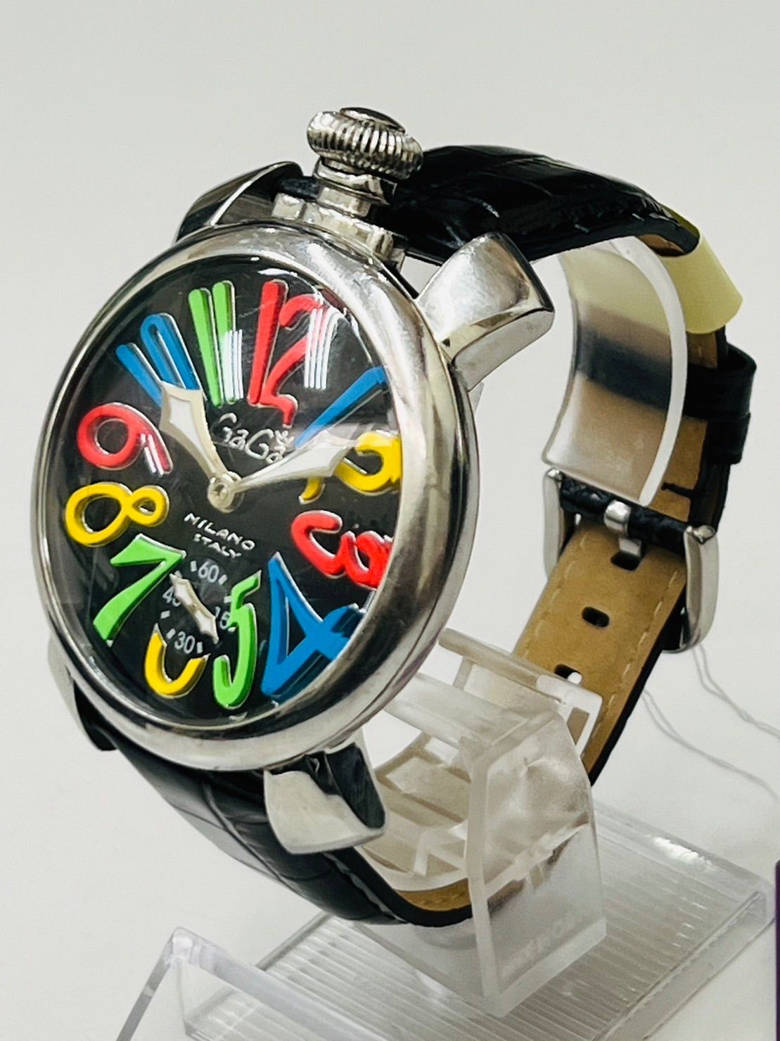 ガガミラノ マヌアーレ48 手巻き ネイビー文字盤 - 腕時計(アナログ)