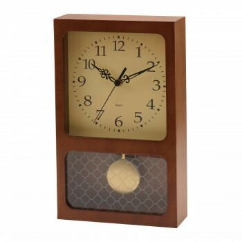 イシグロ 木製振り子時計 レクタングル ブラウン 31260