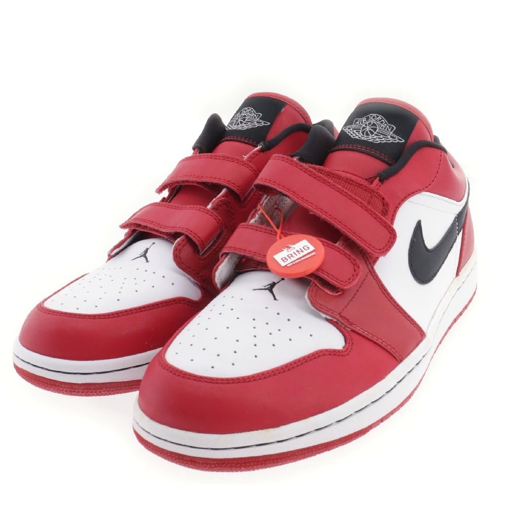 NIKE (ナイキ) 観賞用 2008年製 AIR JORDAN 1 RETRO LOW VELCRO 339894-101 エアジョーダン1  ベルクロ シカゴ ローカットスニーカー US10/28cm ホワイト/レッド - メルカリ