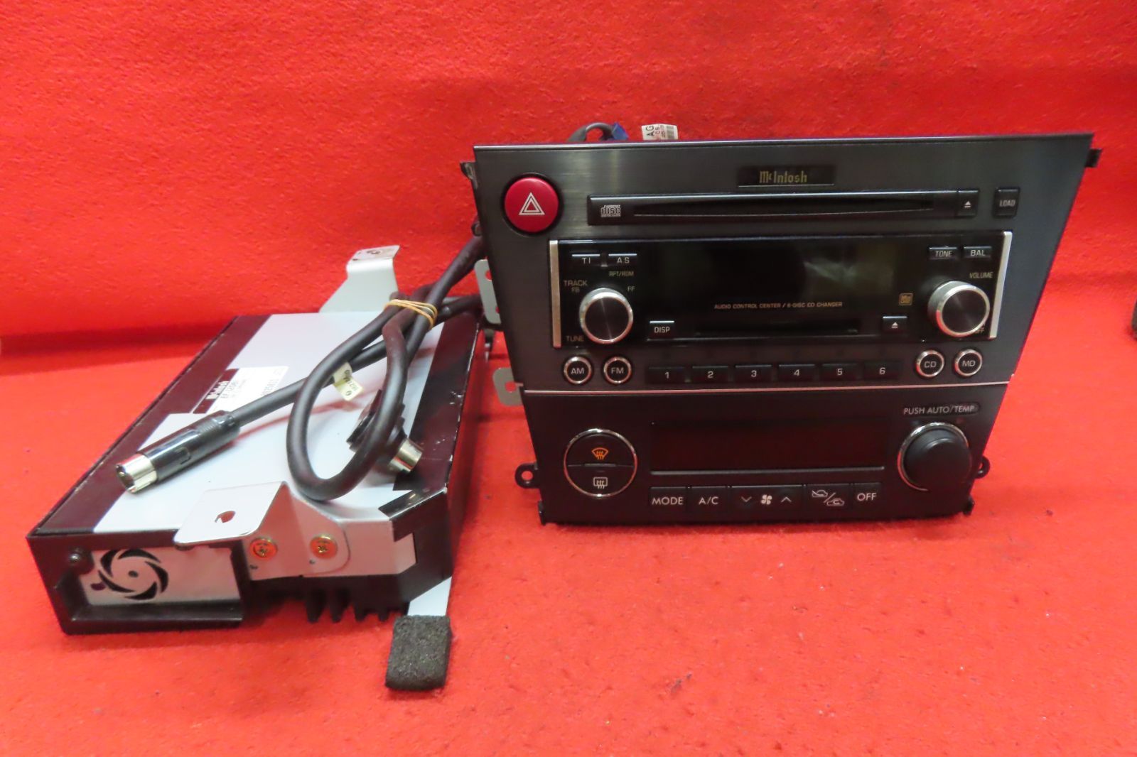 CS2107 付 スバル純正 レガシィ 前期 BL5 BP5 BP9 BPE マッキントッシュ PF-40621 EF-12081 CD MDデッキ オーディオ プレーヤー BRIGHTFACE_UK