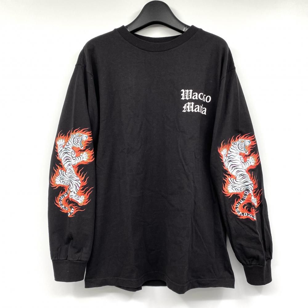 【中古】WACKO MARIA TIM LEHI サイズM ブラック 長袖 ロンT ワコマリア[17]
