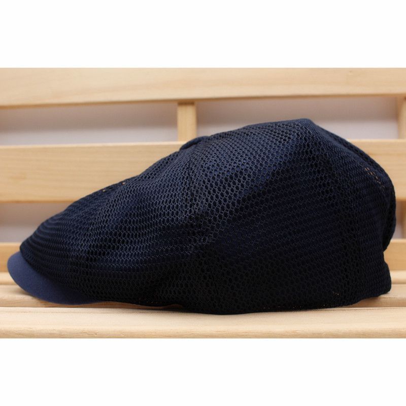 キャスケット帽子 通気 綿ツバ メッシュキャップ ハンチング帽子 57~60cm メンズ・レディース NV 春夏 KJ17-2