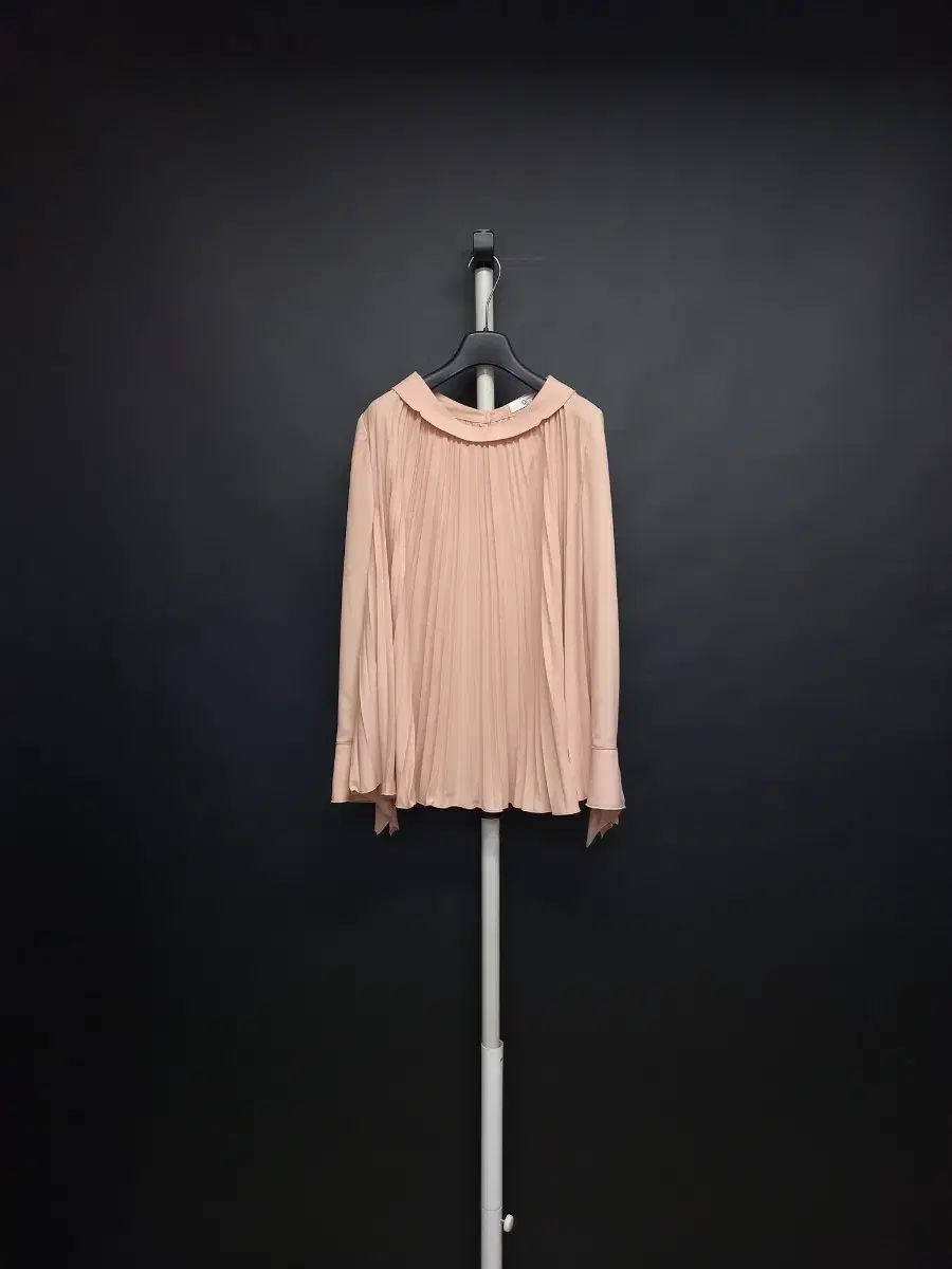 オッズセカンド 春 夏秋 シフォン プリーツ 長袖ブラウス 55