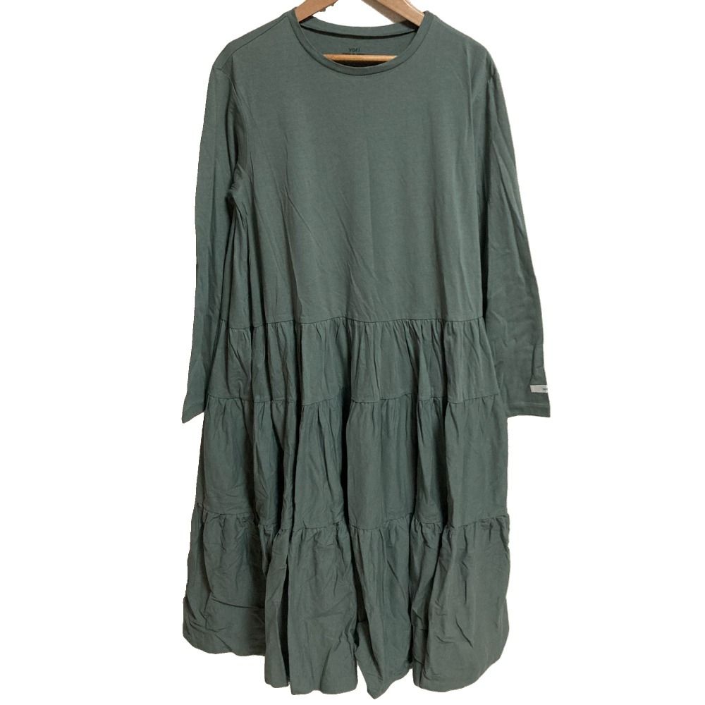 美品 yori ヨリ ティアード カットソー ワンピース YR2014-102AW