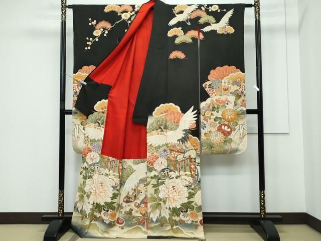 平和屋着物○アンティーク 大正ロマン 丸帯 草花文 金彩 正絹 逸品