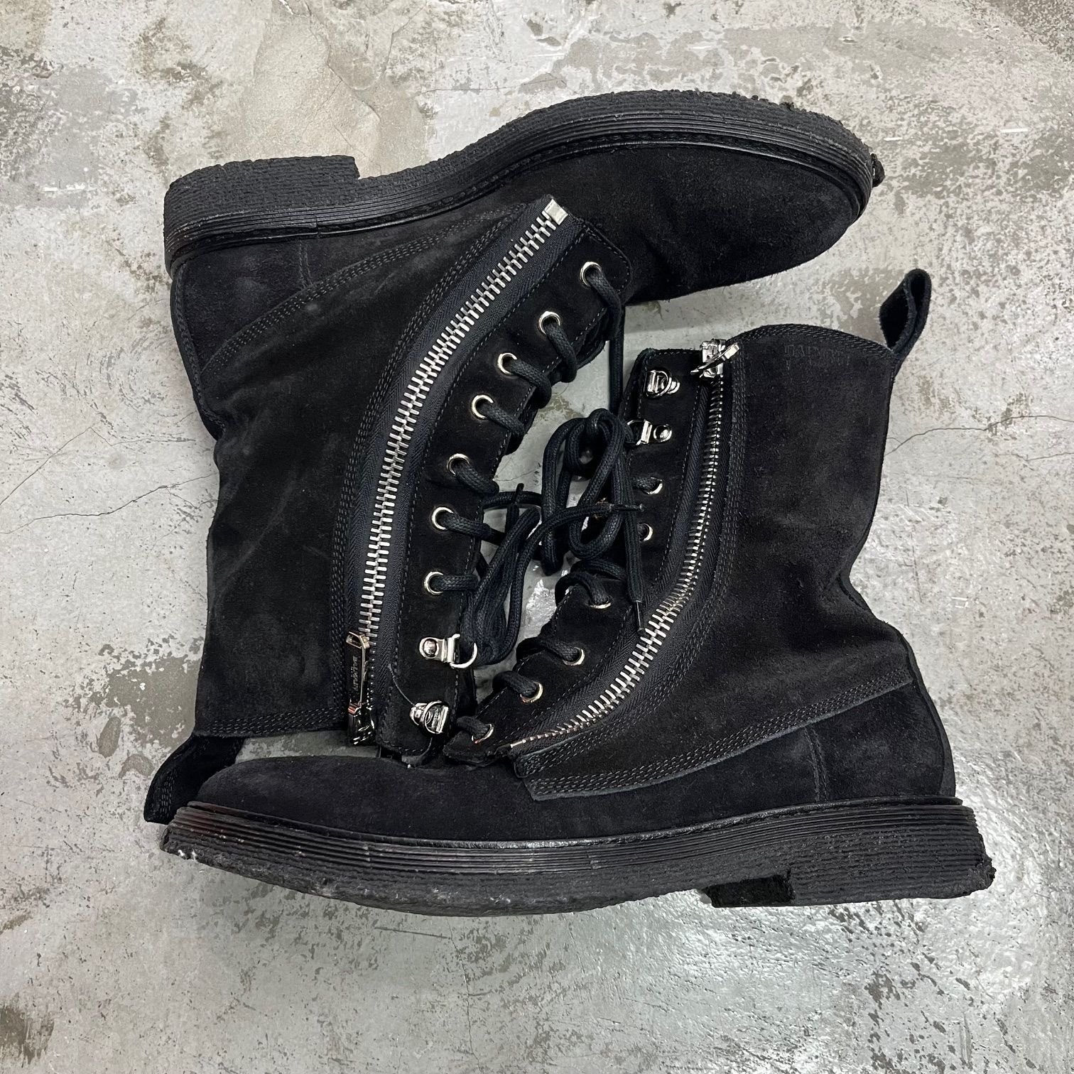 BALMAIN RANGERS 1C144L レンジャー ダブルジップ スエード ブーツ 