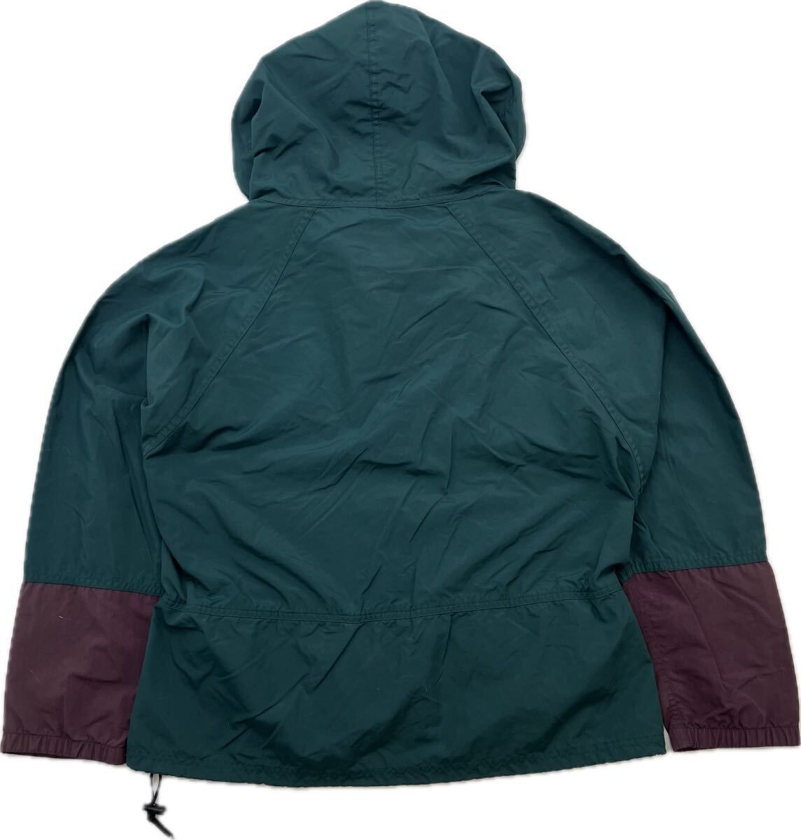 90s L.L.Bean アノラックパーカー パッカブル グリーン パープル メンズ ML アウトドア アメカジ ストリート エルエルビーン AC338