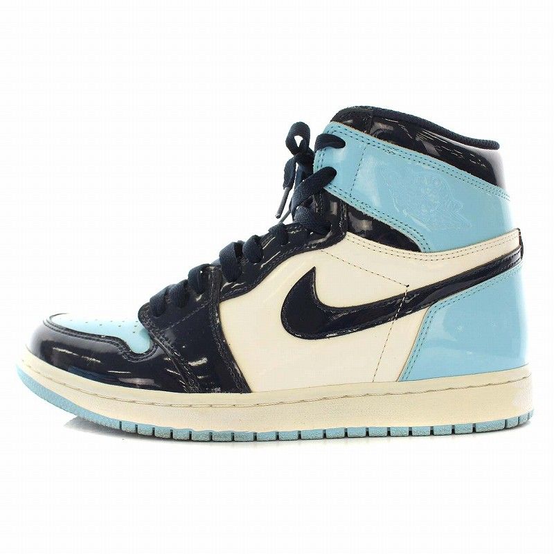 ナイキ NIKE Air Jordan 1 High UNC Patent Leather エアジョーダン1 ハイ スニーカー パテントレザー  26.5cm 水色 ブルー CD0461-401 /☆K - メルカリ