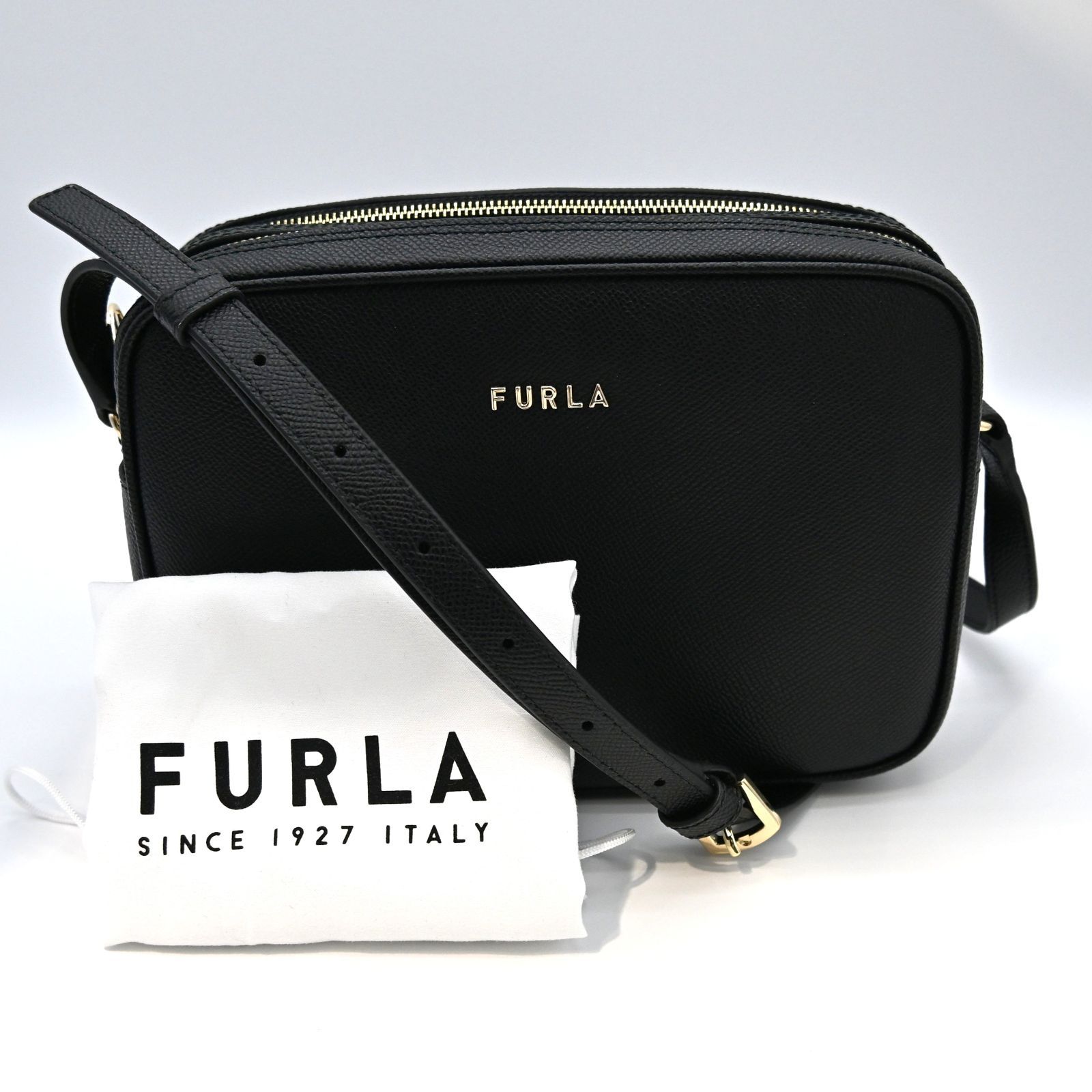 FUFRLA フルラ PVCレザー ショルダーバッグ ブラック 15927