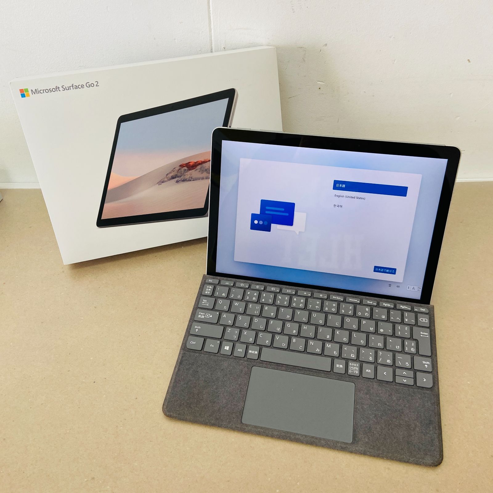 Microsoft マイクロソフト Surface Go 2 STQ-00012 Pentium 4425Y 8GB SSD128GB Win11 home 付属品完備 Model1840 日本語キーボード付き C2969 60サイズ発送