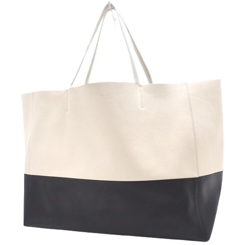 美品✨セリーヌ　ホリゾンタルカバ　2way ショルダー　バイカラー　肩掛け セリーヌ ホリゾンタルカバ トートバッグ 肩掛け 大容量 革 バイ