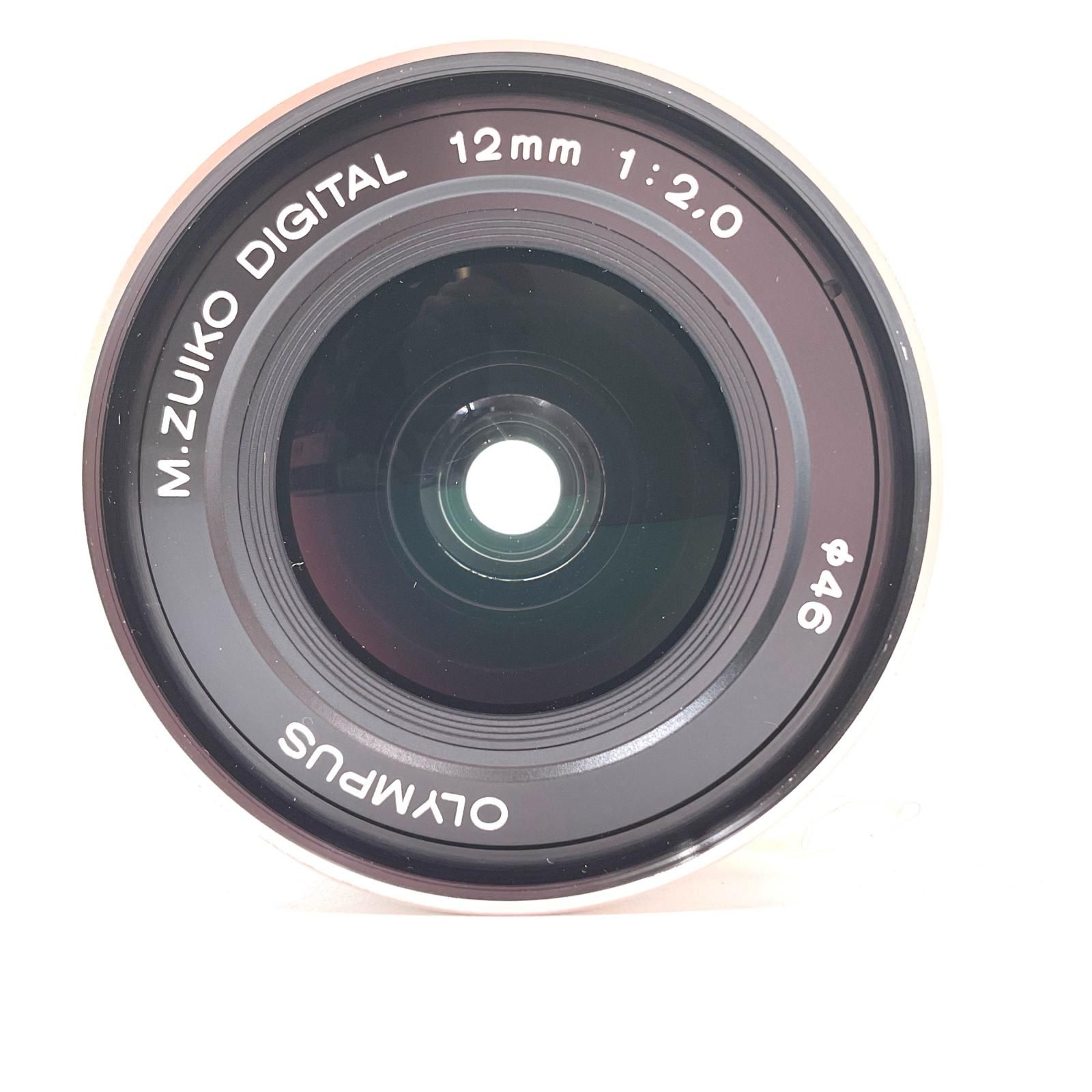  OLYMPUS M ZUIKO DIGITAL ED 12 mm F 2 0 シルバー レンズ(単焦点) カメラ