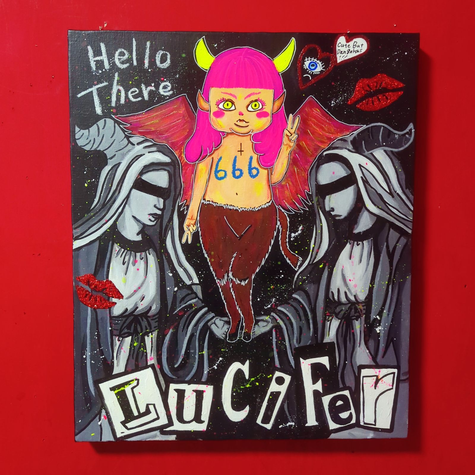 F8号/SALE一点物アート】LUCiFer（ルシファー）絵画 現代アート 