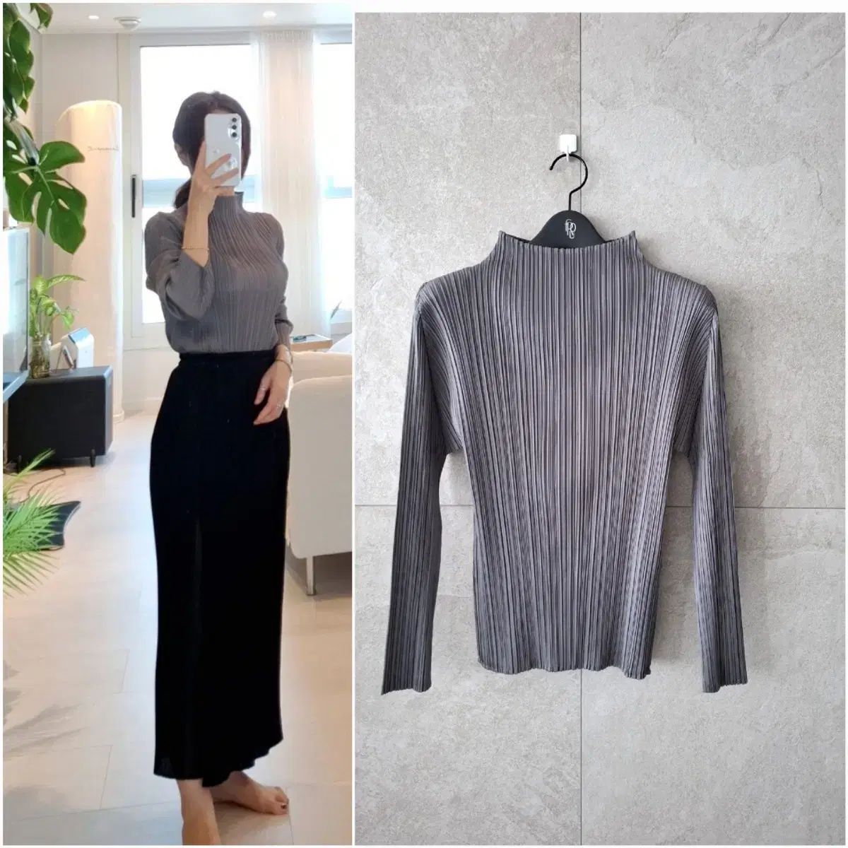 PLEATS PLEASE プリーツプリーズ ベーシック バンモック パゴダ 3 グレー ISSEY MIYAKE イッセイミヤケ