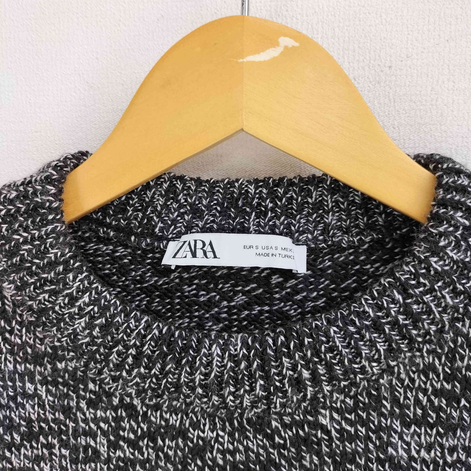 ザラ ZARA オーバーサイズ ツイストヤーンニットベスト メンズ import 