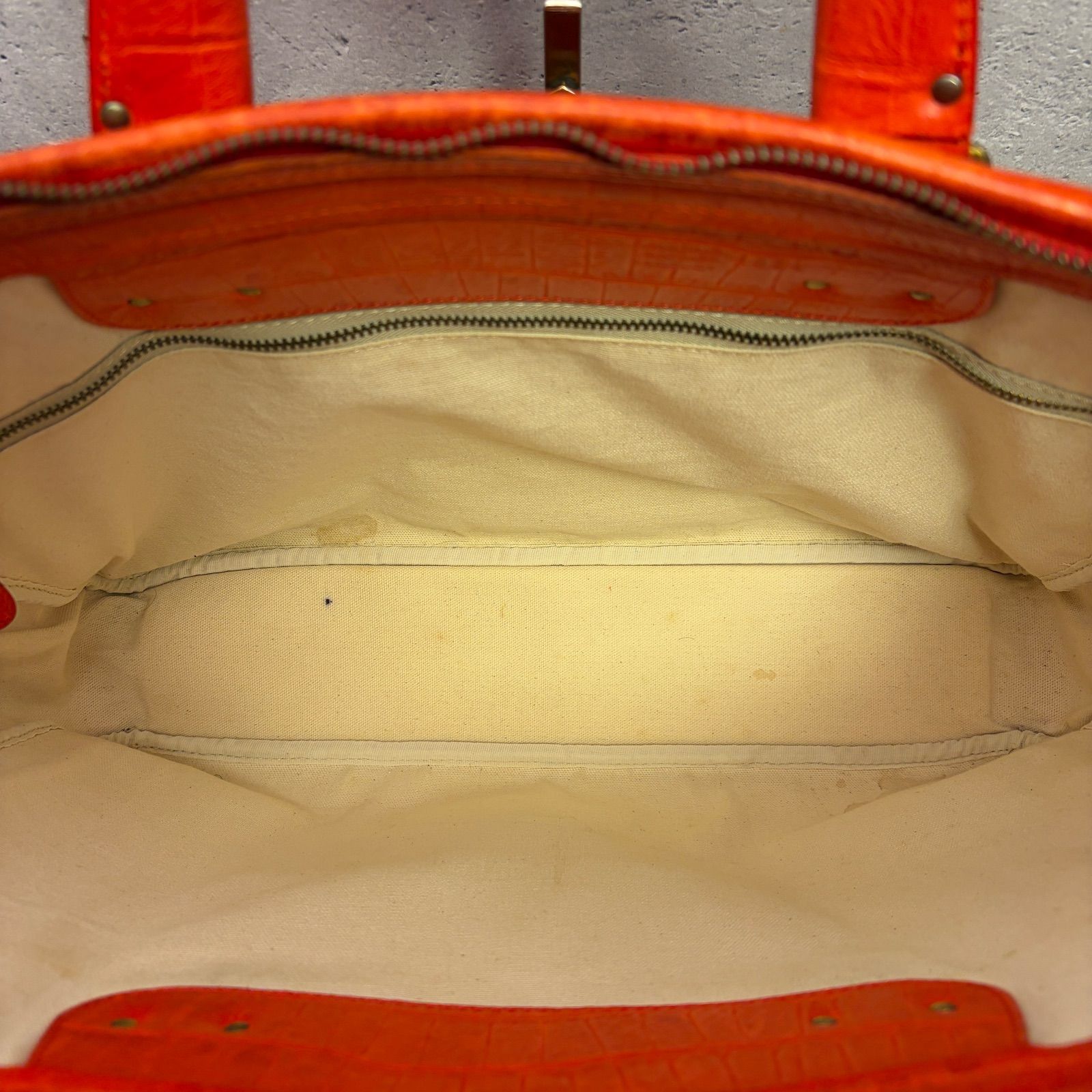 ✨Felisi フェリージ 1824 ブリーフケース✨ レッド クロコ型押し