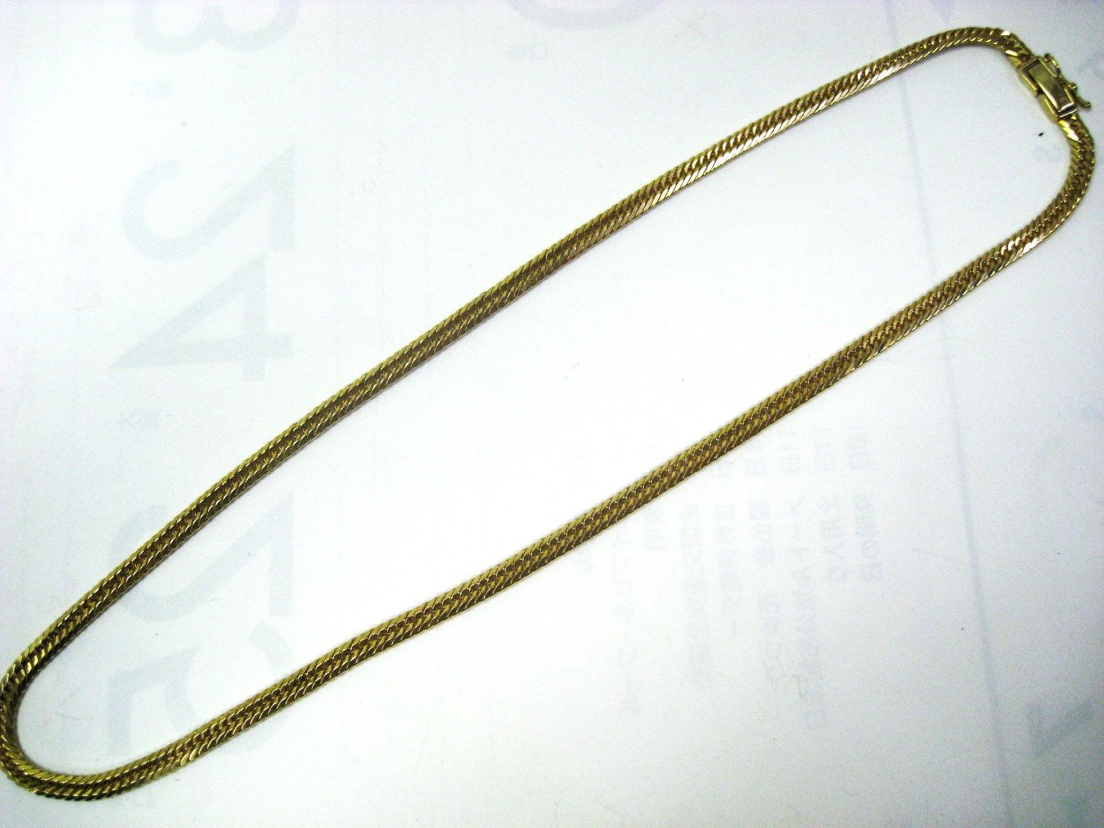 極美品 K18 18金 ネックレス トリプル喜平 4面カット42cm レディース  