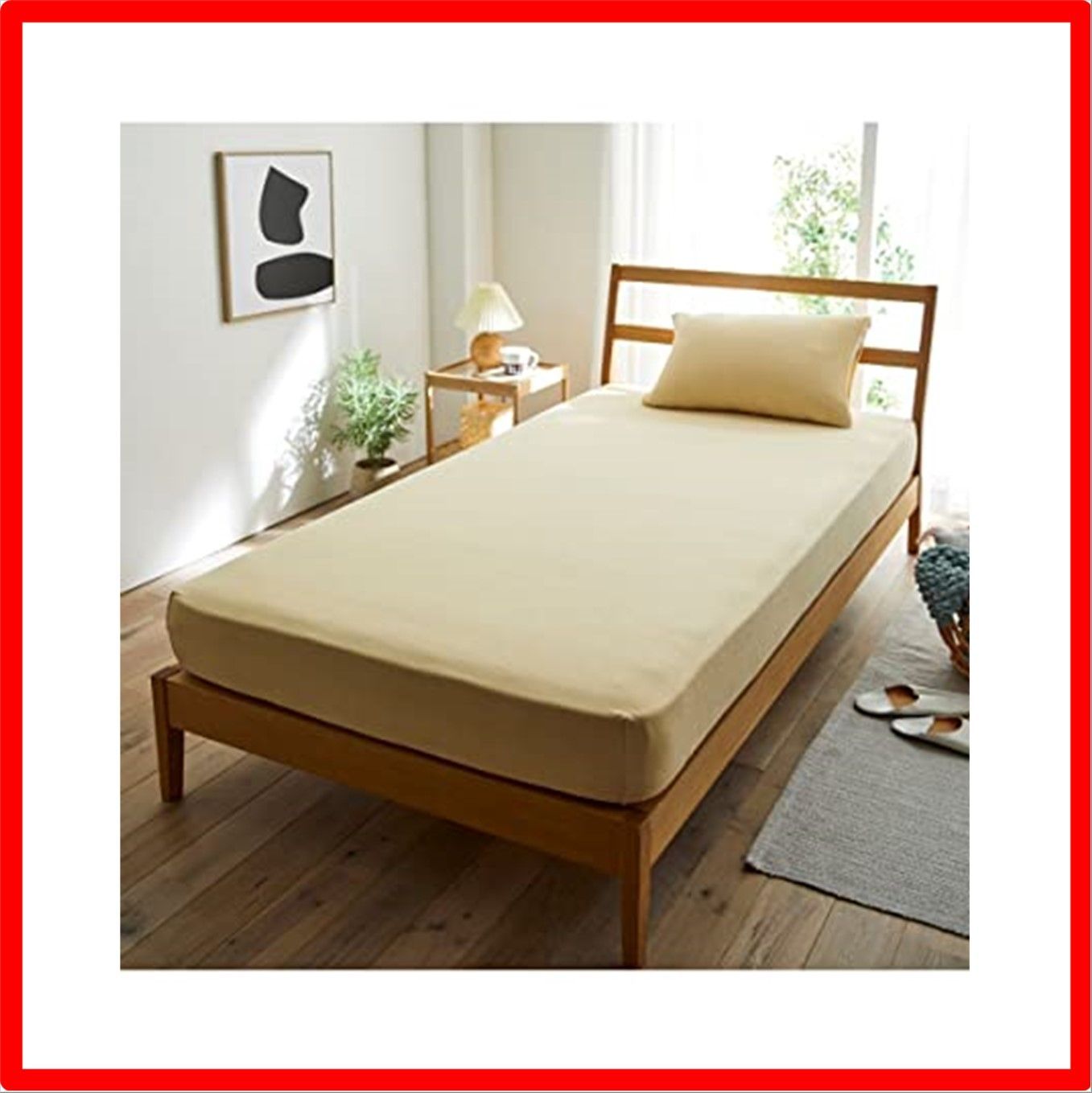 【匿名配送】 セミシングル~シングル_イエローオーク [ニッセン] ボックスシーツ 綿100%タオル地のびのびシーツ（マットレス・敷布団兼用） イエローオーク 