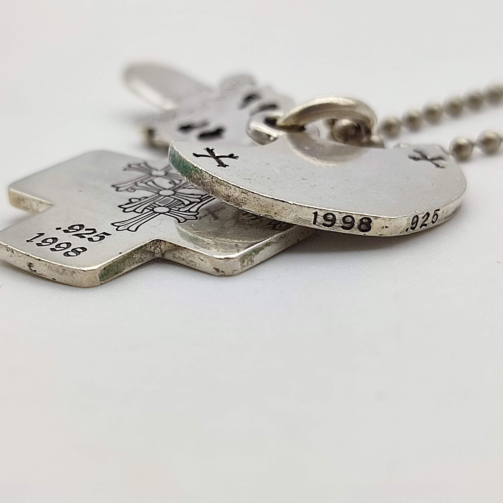 クロムハーツ スリートリンケッツペンダント ボールチェーン シルバー