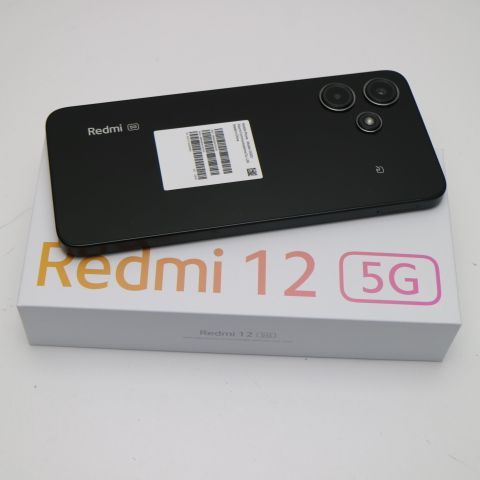 【美品】Xiaomi Redmi12 5G ミッドナイトブラック 箱・ピンなし 新品未使用 Redmi 12 5G XIG03 ミッドナイトブラック スマホ
