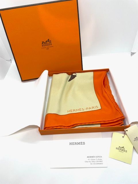 未使用 タグ付き HERMES エルメス カレ 70 ZINGARO TOKYO 2009 ジンガロ シルク スカーフ - メルカリ