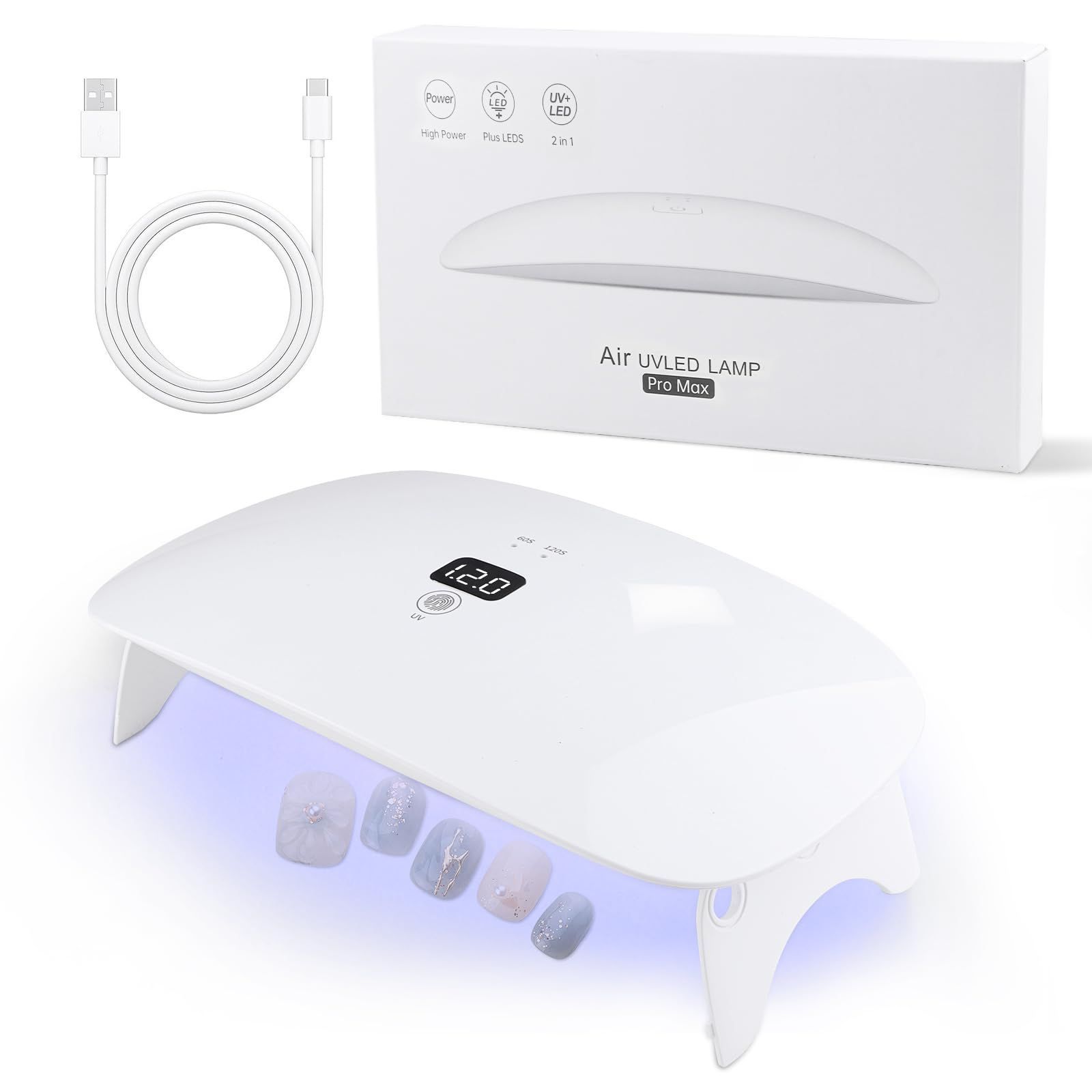 【人気商品】レジン用 レジン用 UVライト UVライト 硬化ライト ランプ レジン LED u0026 ジェルネイル UV 折りたたみ 23LEDS タイマー設定可 36W USB peipai